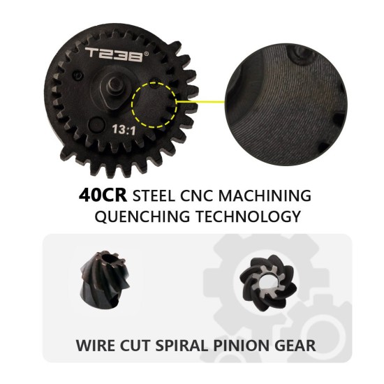 T238 AEG Spiral Gear Set Pro Edition (Helical Bevel & Pinion) - 9:1 DSG