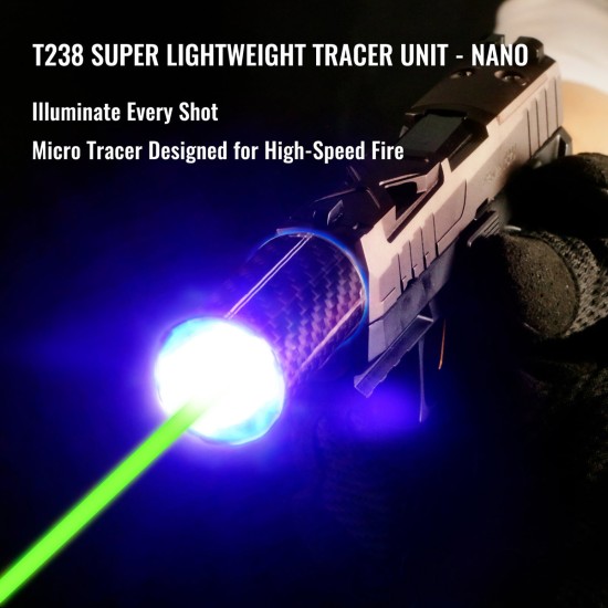 T238 Nano Super Lightweight Red/Green Tracer Unit - Carbon Gold