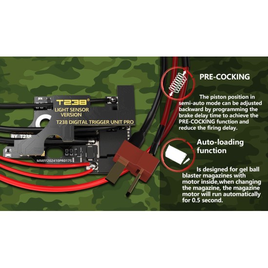 T238 DTU V2 PRO Optical Sensor Trigger Unit For V2 Gearbox - Rear Wired