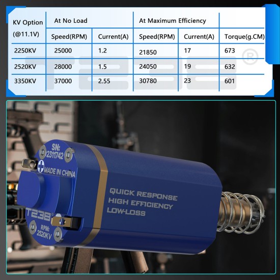 T238 QRBLS-480 Brushless Motor Basic Edition - 25K Short