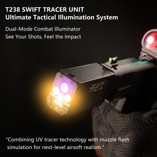 T238 Swift Advanced Flame Tracer for Pistols - Grey