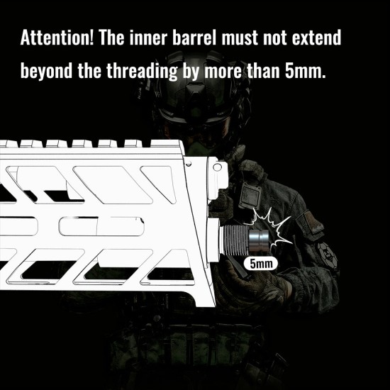 T238 Ultra Flame Tracer Unit Suppressor - 95mm