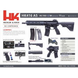 T8 SP x Umarex Heckler & Koch HK416A5 Gas Blowback Rifle - CGS Lightning Series