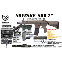 T8 SP x EMG Noveske N4 NSR-7" CGS Gas Blowback Rifle - FDE