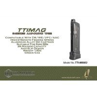 TTI Airsoft 26rd Lightweight Magazine for VFC, TM and WE Glocks
