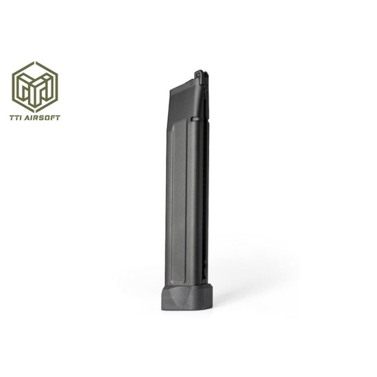 TTI AIRSOFT 40rd CNC Aluminum Lightweight Hi-Capa Gas Magazine - Black