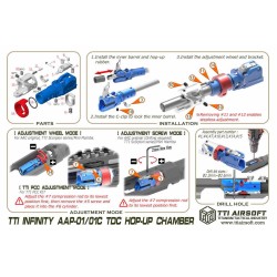 TTI Airsoft CNC Aluminium TDC Hop Chamber for AAP01 Series - Red