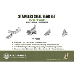 TTI Airsoft CNC Stainless Steel Sear Set for WE / AW Hi-Capa