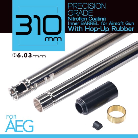 UNICORN AIRSOFT 6.03 NITROFLON COATED INNER BARREL - AEG 310MM