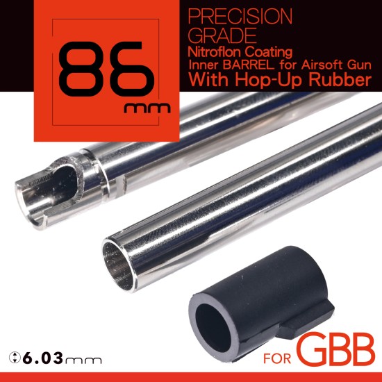UNICORN AIRSOFT 6.03 NITROFLON COATED INNER BARREL - GBB 86MM