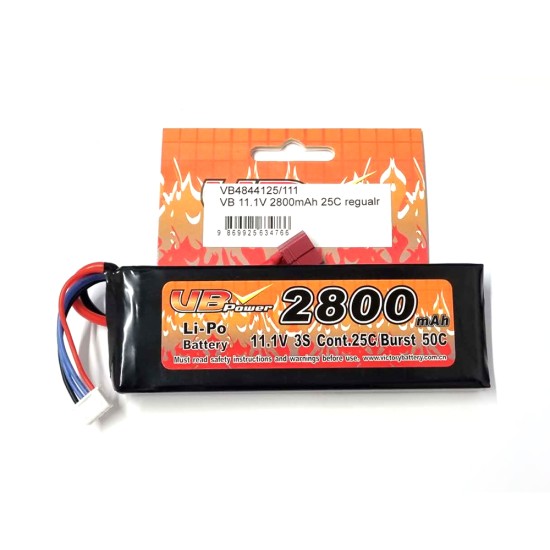VB Power Li-Po 11.1V 2800MAH 25C BATTERY - Rectangular