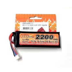 VB POWER LI-PO 11.1V 2200MAH 20C BATTERY - Rectangular