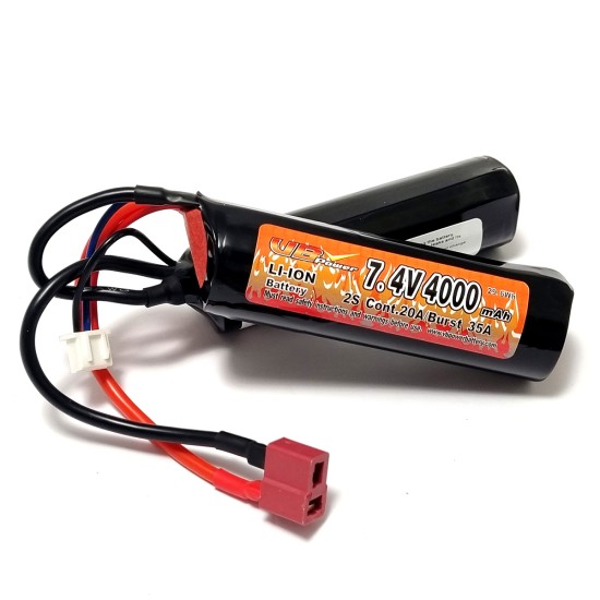 VB Power Li-Ion 7.4V 4000mAh 20A Nunchuck Battery