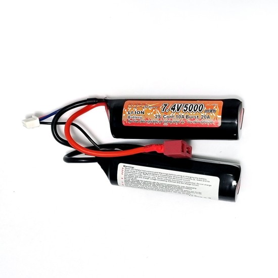 VB Power Li-Ion 7.4V 5000mAh 10A Nunchuck Battery