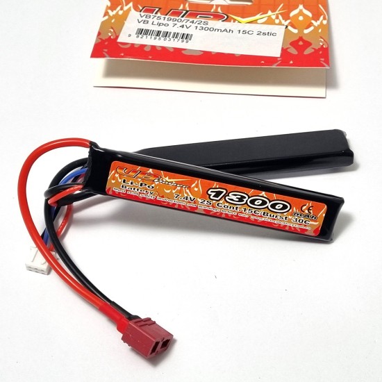 VB POWER LI-PO 7.4V 1300MAH 15C BATTERY - 2 STICK