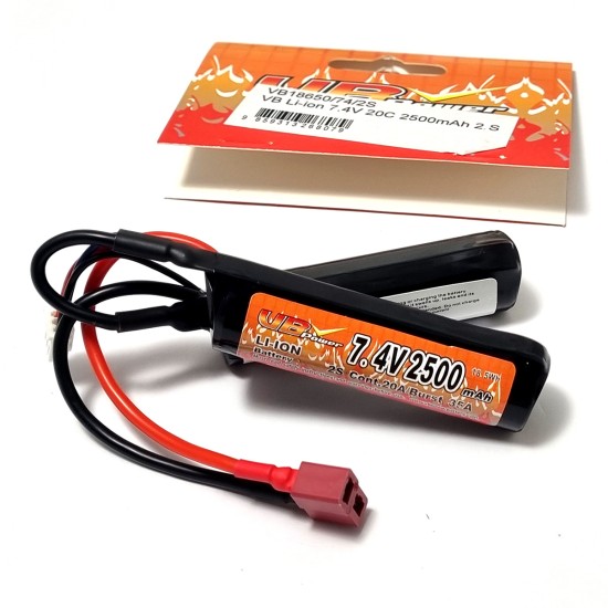VB Power 7.4V Li-Ion 2500mAh 20A Battery - Nunchuck