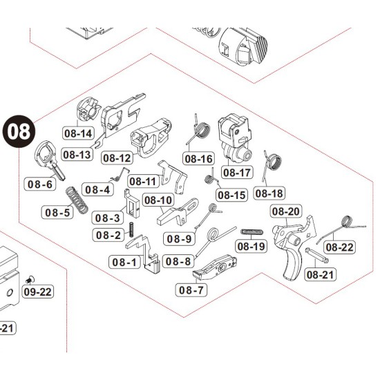 VFC (Umarex) G36K Part 08-13 / UMP 9 Part 08-24 Replacement Part VGE0MSY031