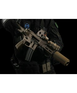 [Pre-Order] VFC Maxim Defense PDX-SD Suppressed M4 AEG Rifle - Gate Aster Optical - Tan