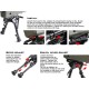 VFC H-Style 4" Heavy Duty Bipod with Swivel Lock 