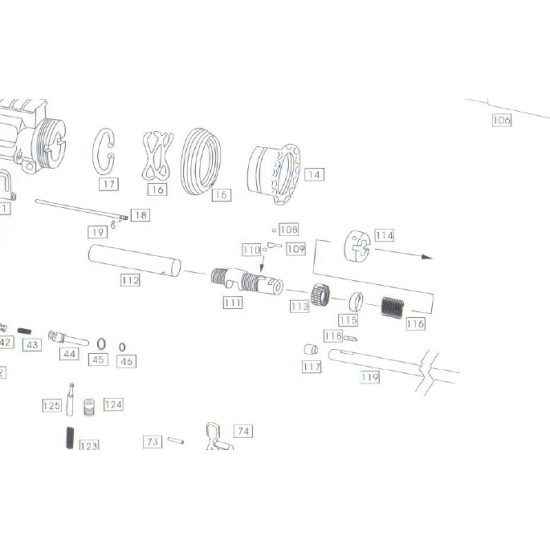 WE M4 (CB) Replacement Part #111 and 112