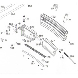 WE M4 (OB) GBB Replacement Part # 152 - Magazine Shell