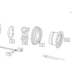 WE M4 GBB Replacement Part #14 to 17 - Delta Ring Assembly