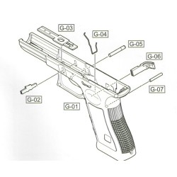 WE GLOCK G17 REPLACEMENT PART #07 - TRIGGER PIN