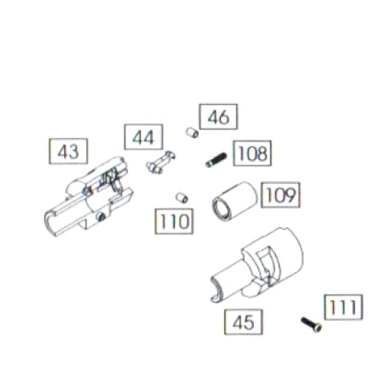 WE M4 (OB) GBB Replacement Part # 108 - Hop Adjustment Screw