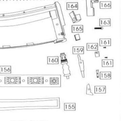 WE M4 GBB Replacement Part # 157 - Magazine Bolt Lock Lever