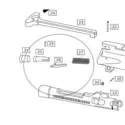 WE M4 GBB Replacement Part # 28 - Forward Assist Pin