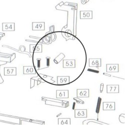 WE M4 GBB Replacement Part # 53 - Hammer Pin Bushing