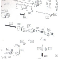 WE M4 (OB) GBB Replacement Part # 36-42 - Loading Nozzle Set