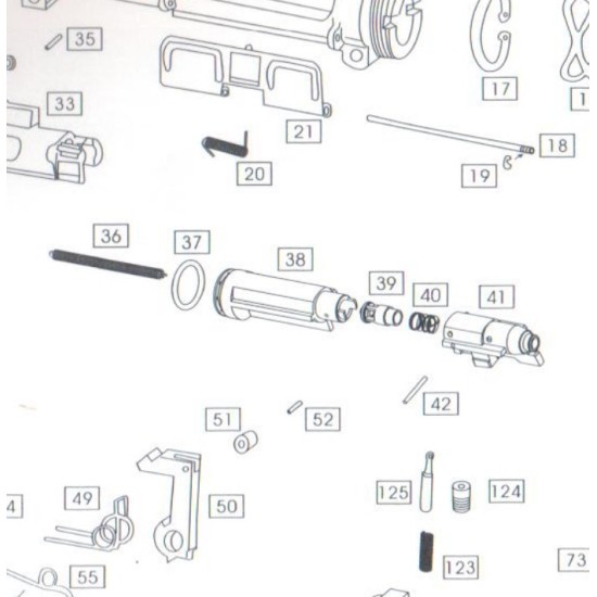 WE M4 (OB) GBB Replacement Part # 36-42 - Loading Nozzle Set