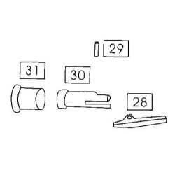 WE M4 GBB Replacement Part # 28 to 31 - Forward Assist
