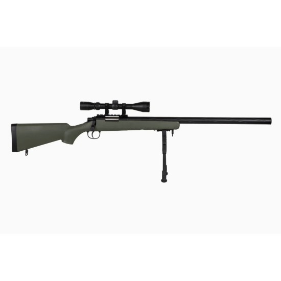 [Pre-Order] Well Pro M700 Spring Power Bolt Action Sniper Rifle Set - MB03DU, Olive Drab