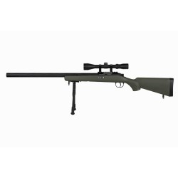 [Pre-Order] Well Pro M700 Spring Power Bolt Action Sniper Rifle Set - MB03DU, Olive Drab