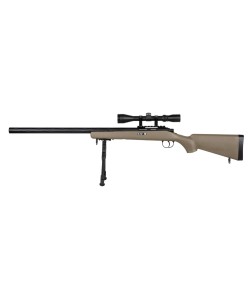 [Pre-Order] Well Pro M700 Spring Power Bolt Action Sniper Rifle Set - MB03DU, Tan