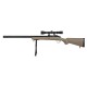[Pre-Order] Well Pro M700 Spring Power Bolt Action Sniper Rifle Set - MB03DU, Tan