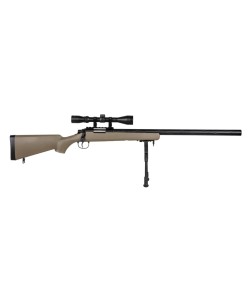[Pre-Order] Well Pro M700 Spring Power Bolt Action Sniper Rifle Set - MB03DU, Tan