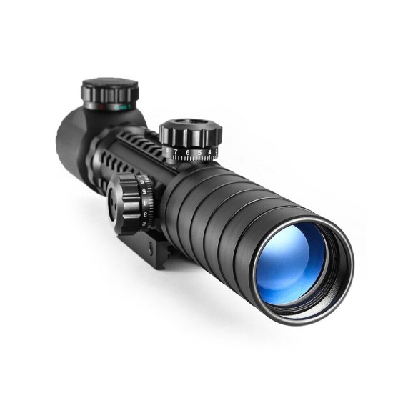 B style 3-9x 32mm Red/Green Illuminated Rifle Scope with Tri-Rails