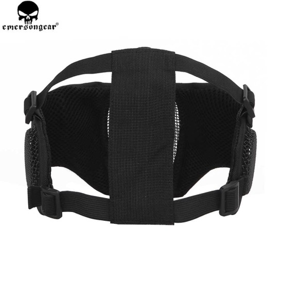 Emerson Gear Battlefield Elite Steel Lower Mesh Mask with Ear Protection - Black