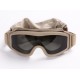 R-Style Tactical Military Goggle 3 Lens Set - Tan