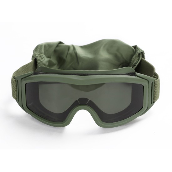 R-Style Tactical Military Goggle 3 Lens Set - Green