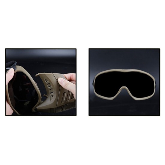 ANT Style Tactical GOGGLE AND MASK W/ HELMET STRAPS - OD