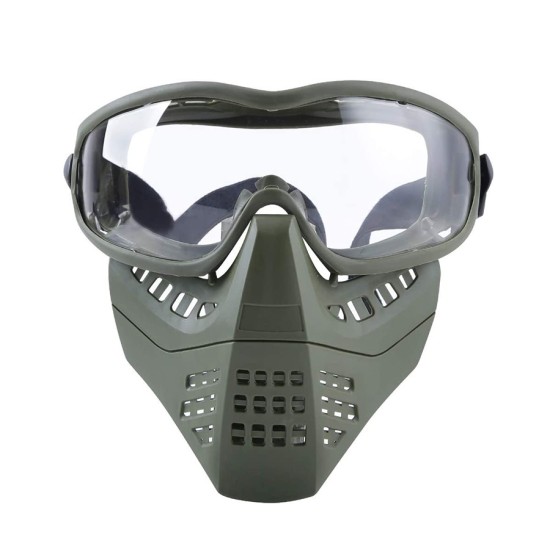 ANT Style Tactical GOGGLE AND MASK W/ HELMET STRAPS - OD