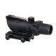 Emerson Gear T Style ACOG 4x Functional Red Fiber Optic Rifle Scope - Black